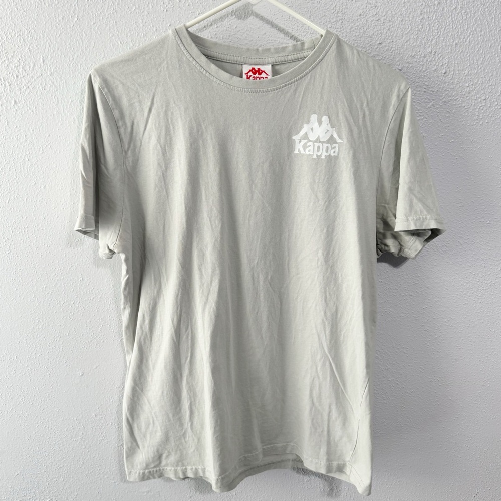Kappa gray white t shirt large